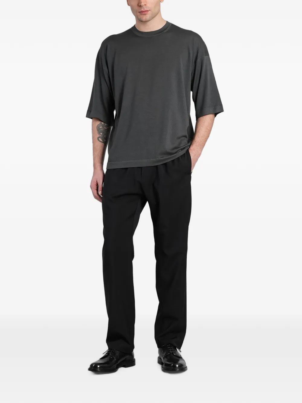 Barena Zaco oversized T-shirt met ronde hals Grijs