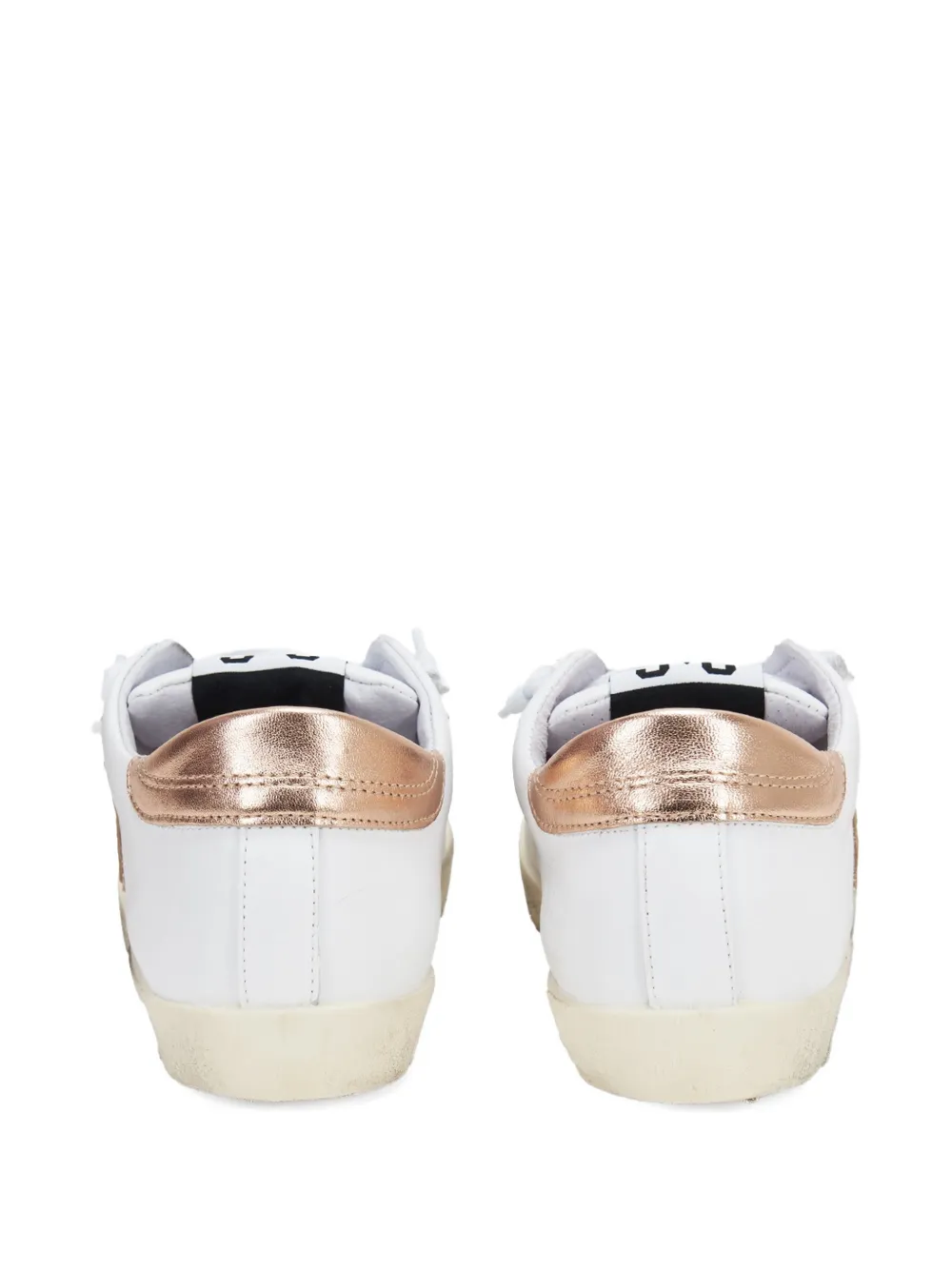 2 Star-patch perforated sneakers Wit