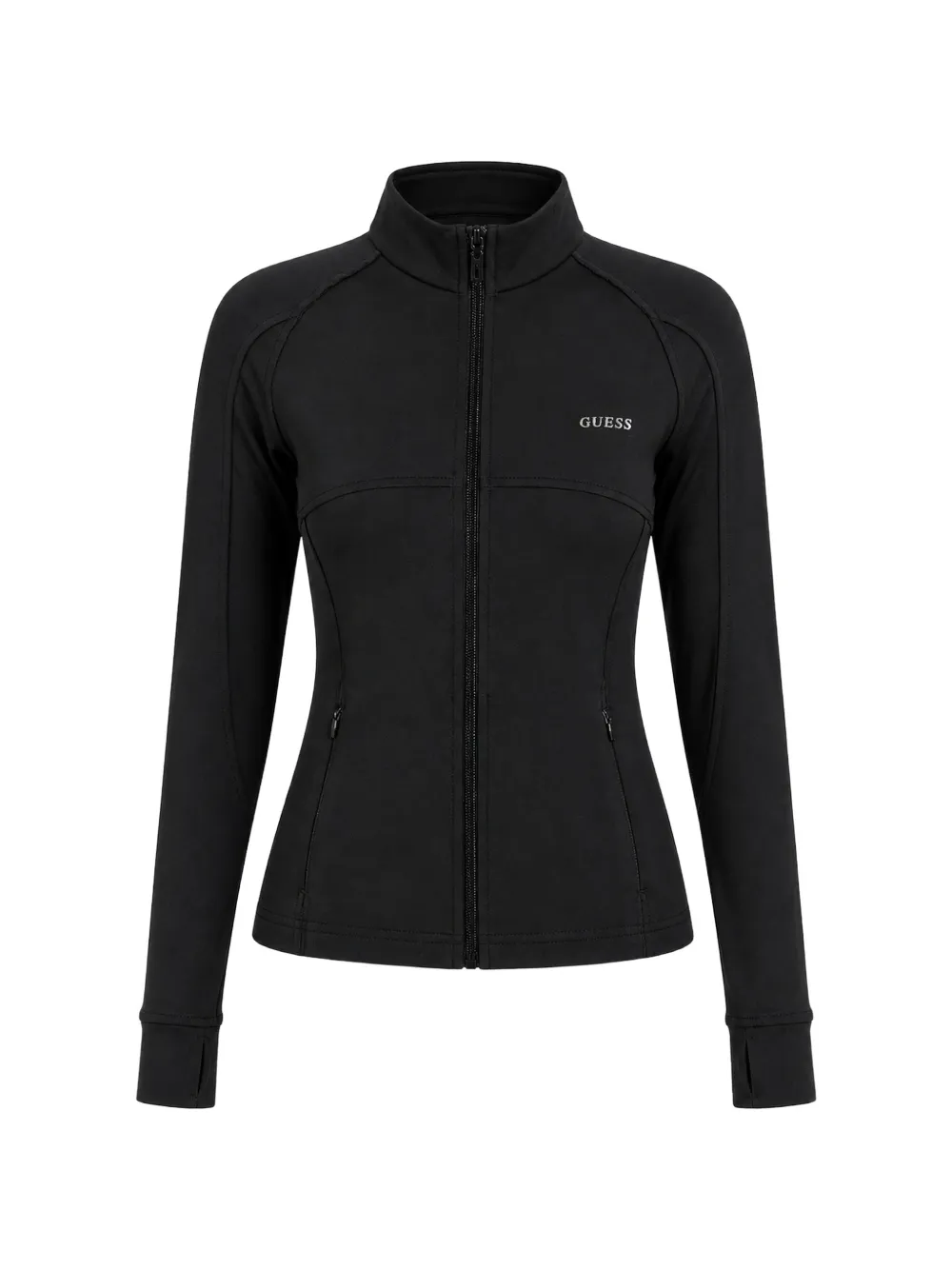 GUESS USA zip-fastening mock-neck sweatshirt - Nero