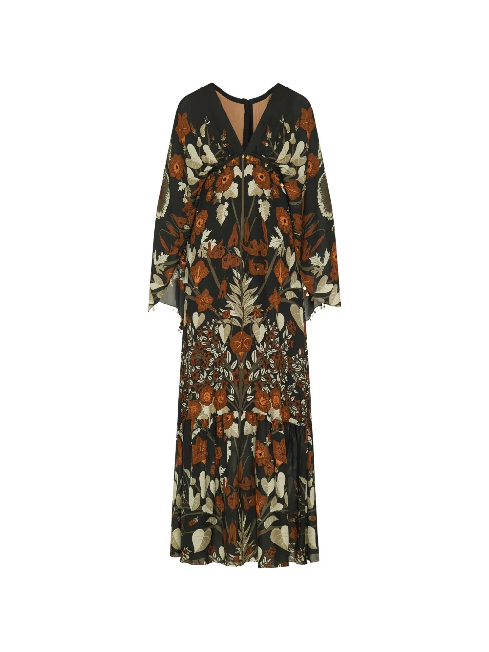 Johanna Ortiz floral-print V-neck maxi dress - Verde