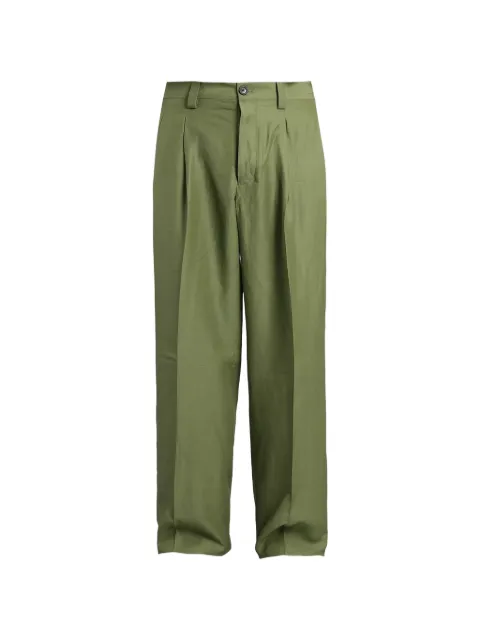 Laneus pleated wide-leg trousers