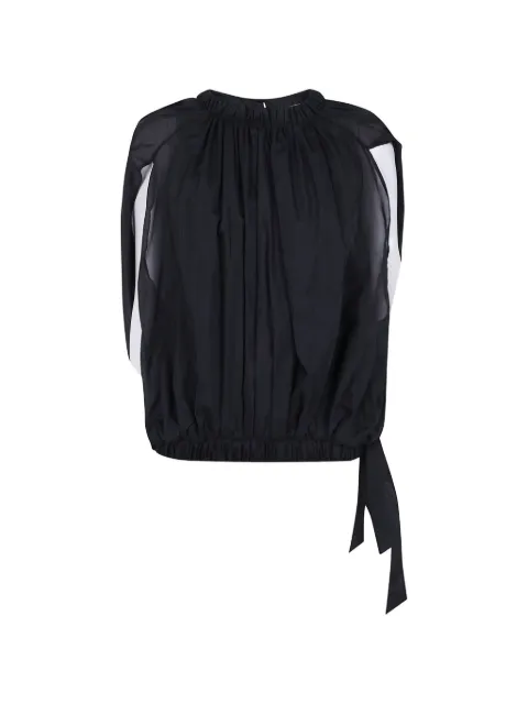 Semicouture gathered sleeveless blouse