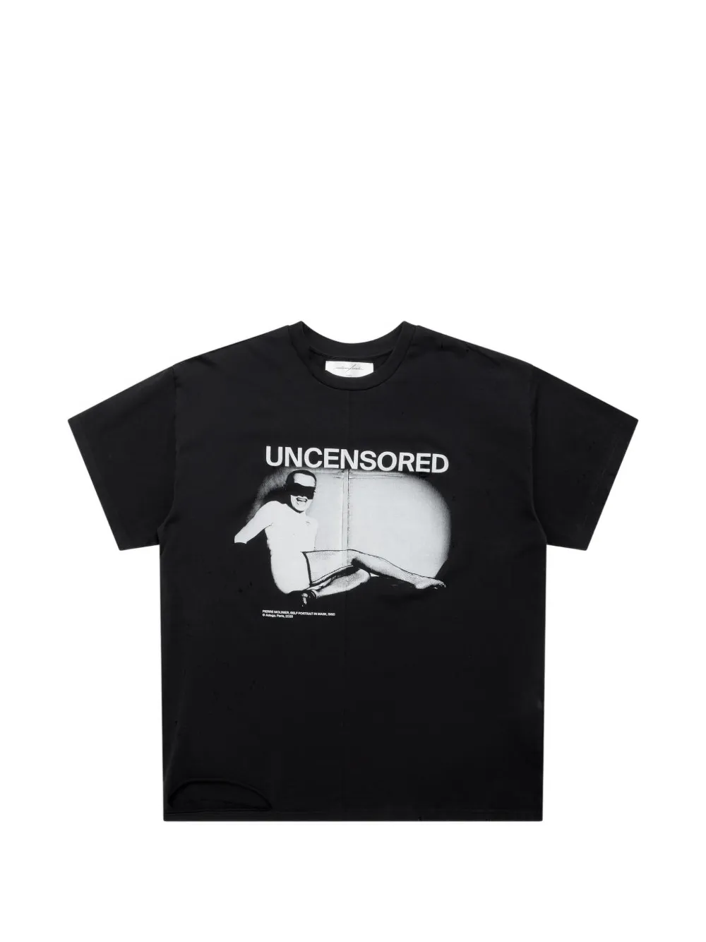 matieres fecales graphic-print distressed T-shirt - Nero