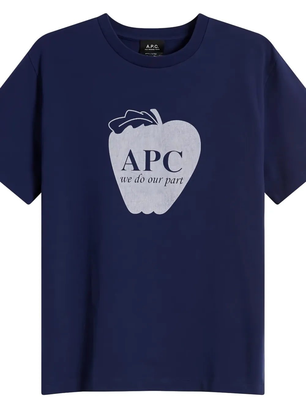 A.P.C. T-shirt met appelprint Blauw