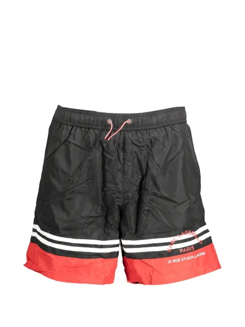 Karl Lagerfeld short de bain colour block à logo imprimé