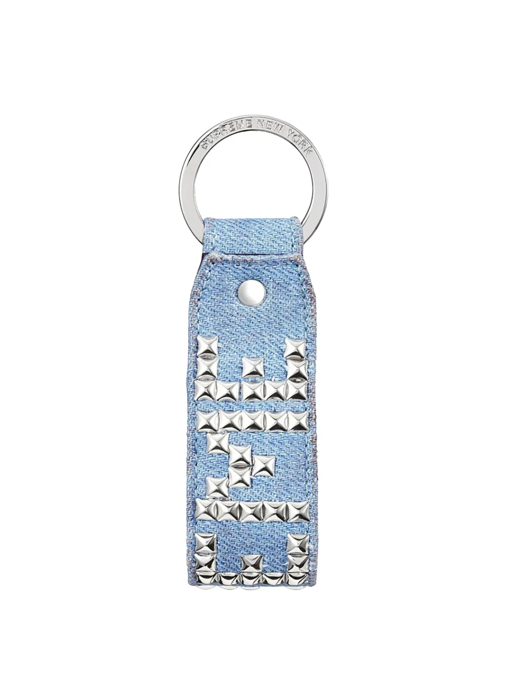 Supreme studded denim keychain - Blau