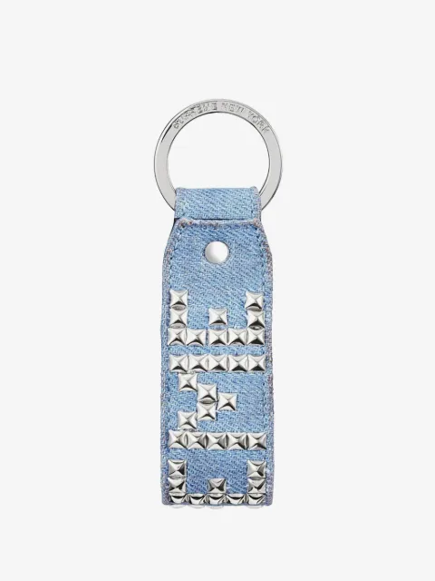 Supreme studded denim keychain