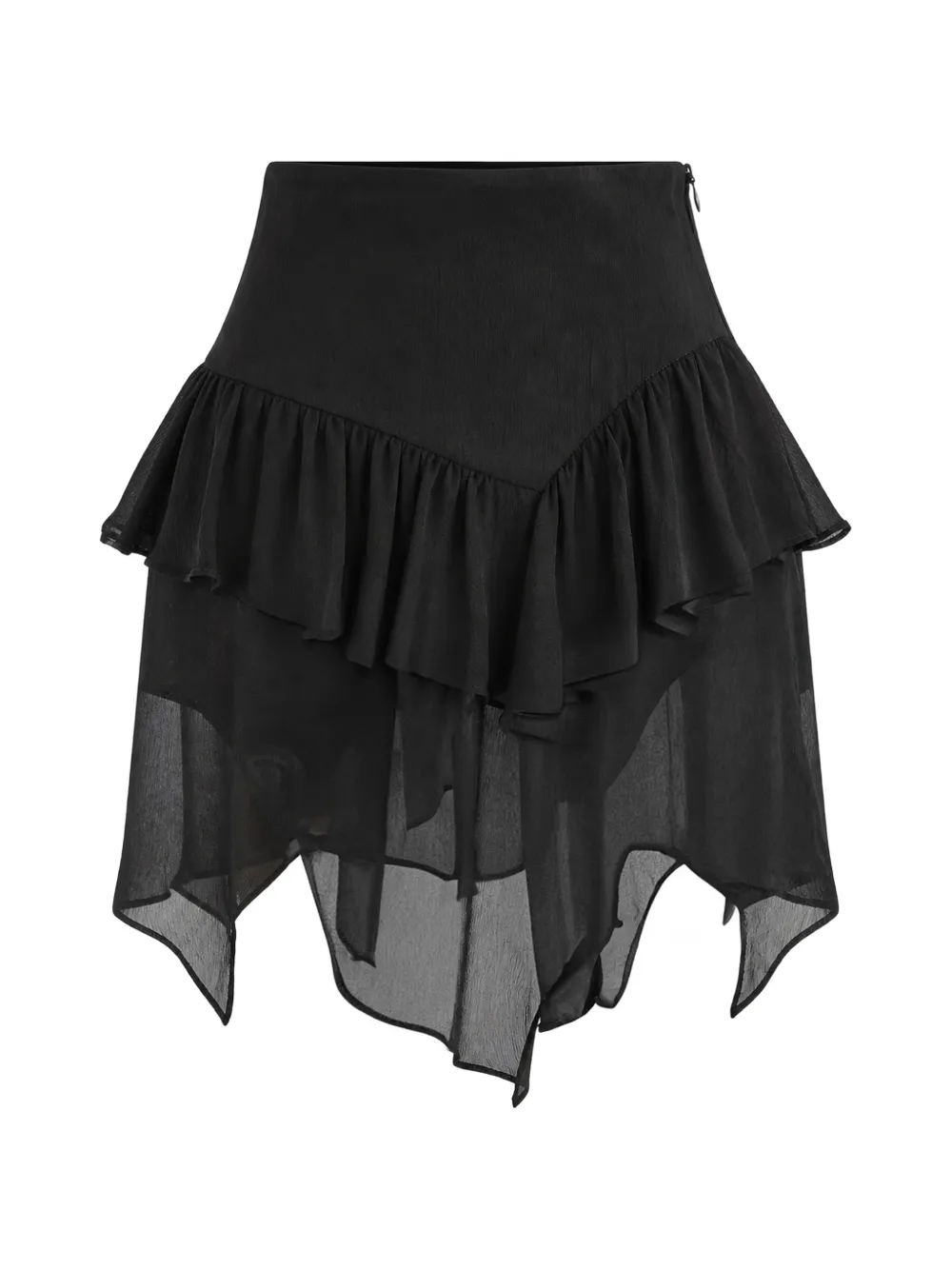 MARANT ÉTOILE ruffled asymmetric skirt - Nero