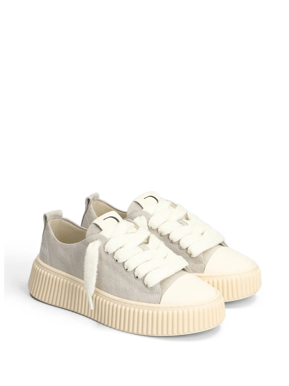 Rhun Sneakers met geribbelde zool Grijs