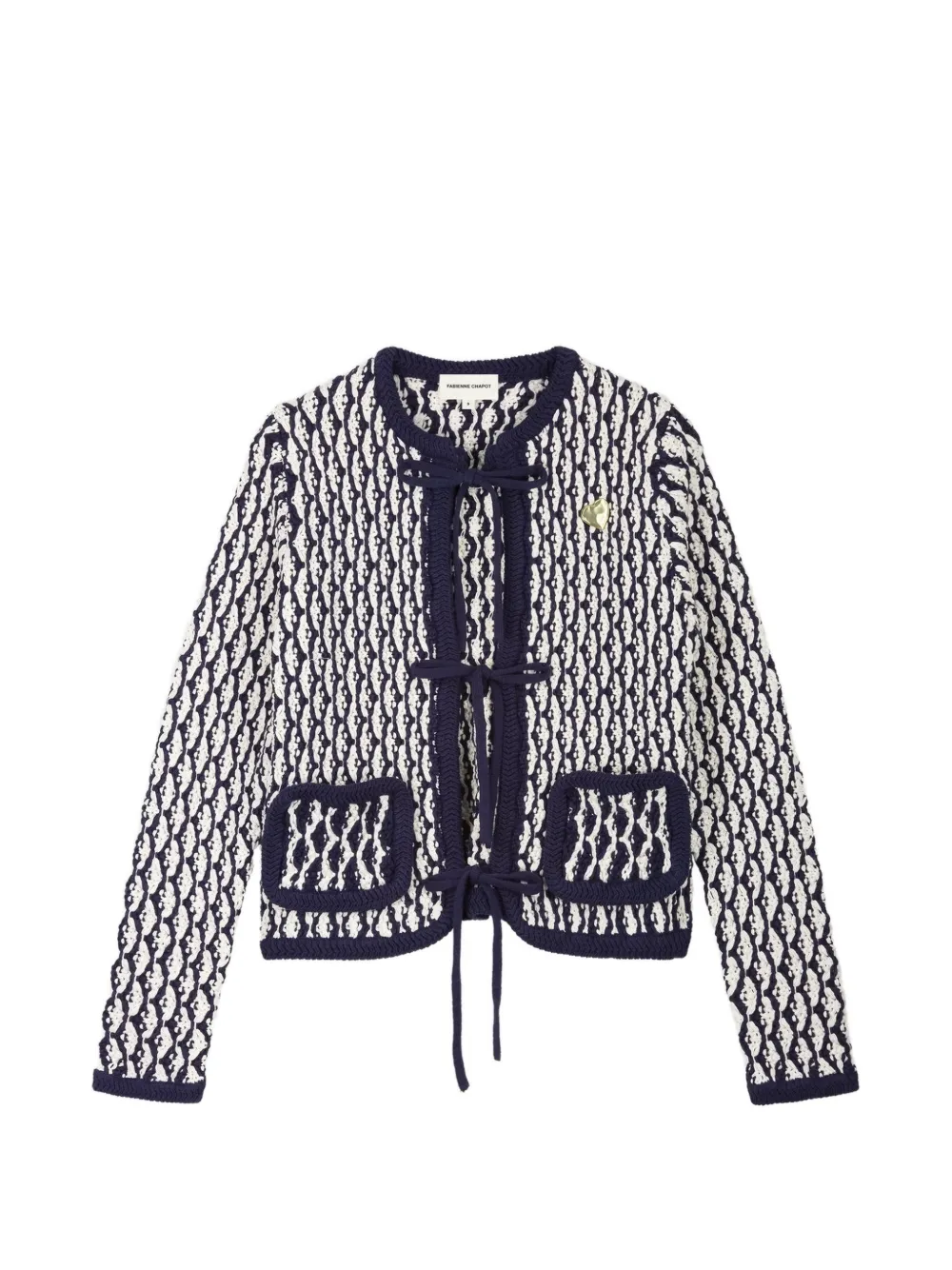 Fabienne Chapot Balou tie-fastening cardigan - Blu