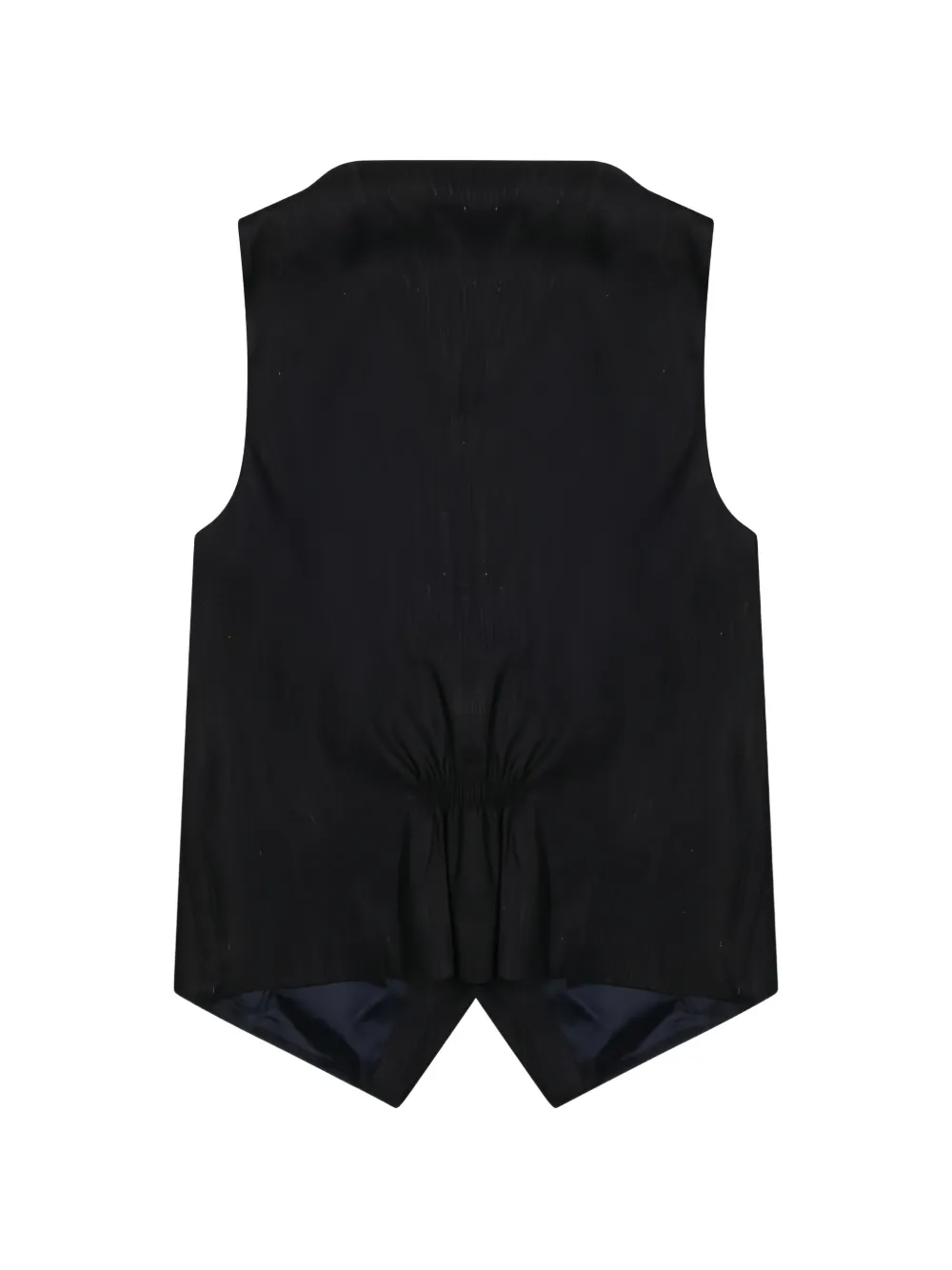Tagliatore Gilet met denim textuur en V-hals Blauw