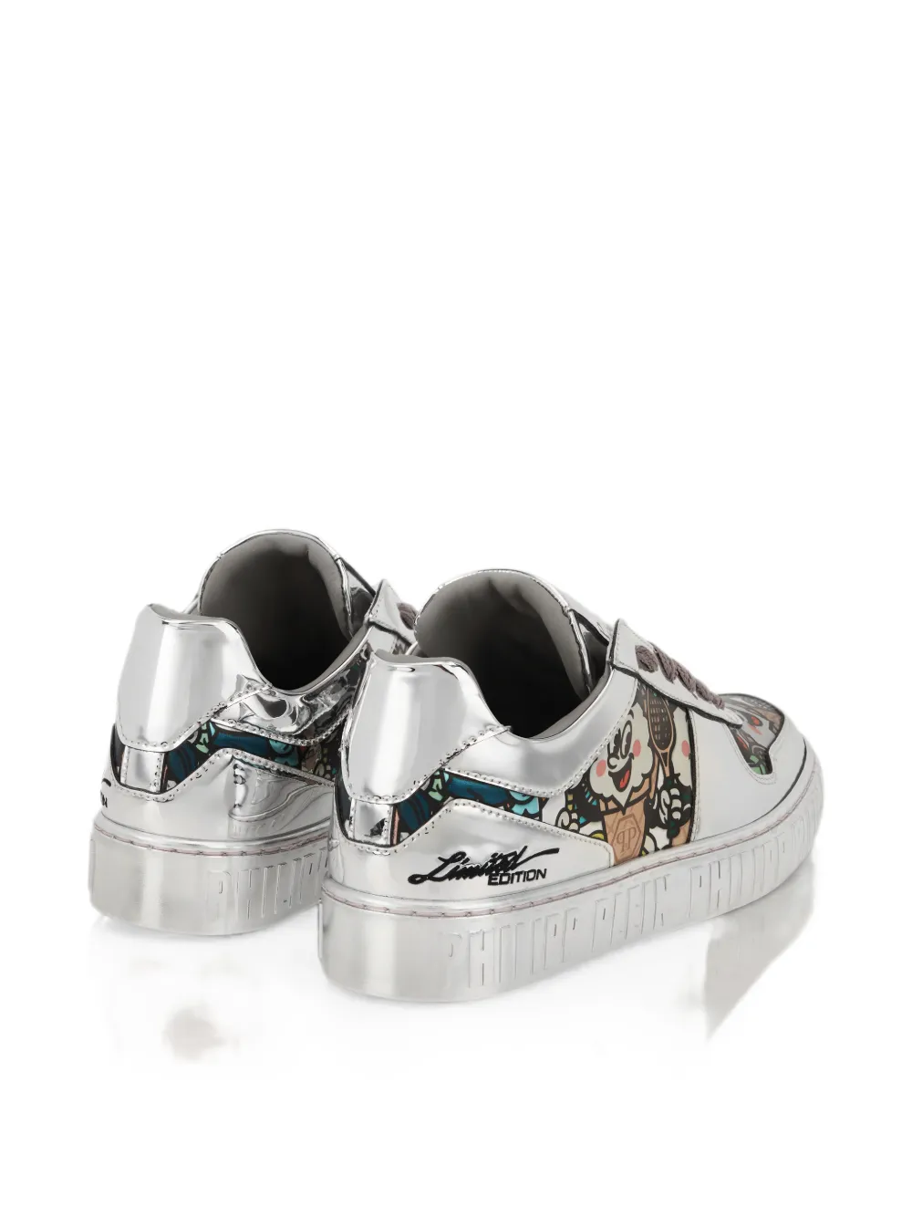 Philipp Plein 3D Ice Cream mirror-effect sneakers Zilver