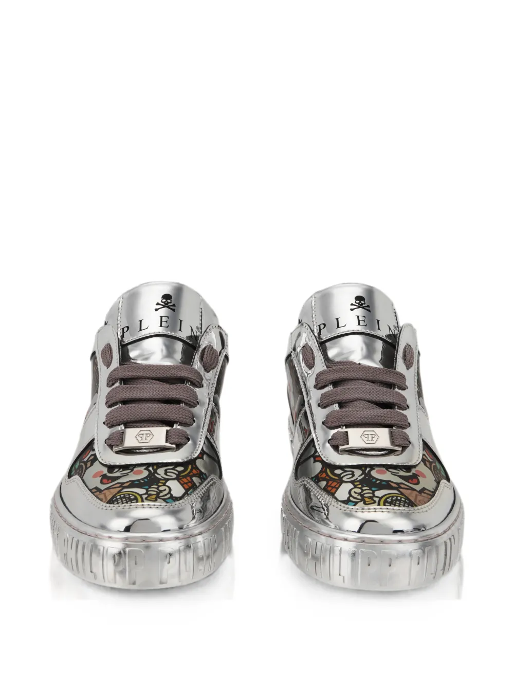 Philipp Plein 3D Ice Cream mirror-effect sneakers Zilver