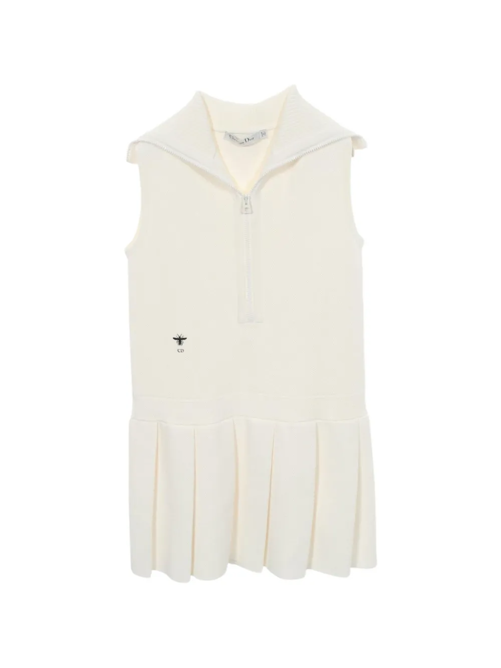 Christian Dior Pre-Owned robe Bee en maille à broderies - Blanc