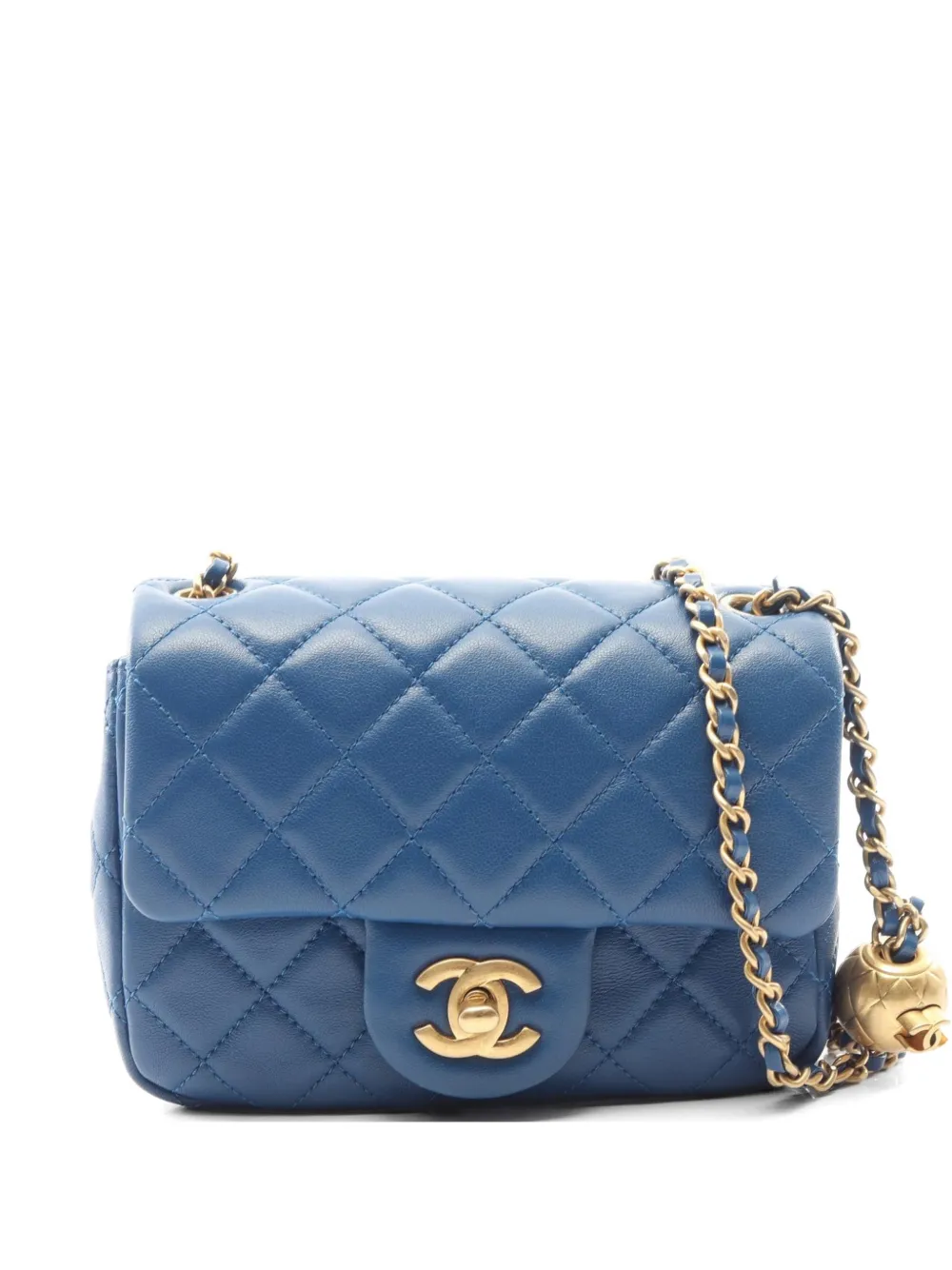 CHANEL Pre-Owned 2020-2021 Matelasse chain shoulder bag - Blu