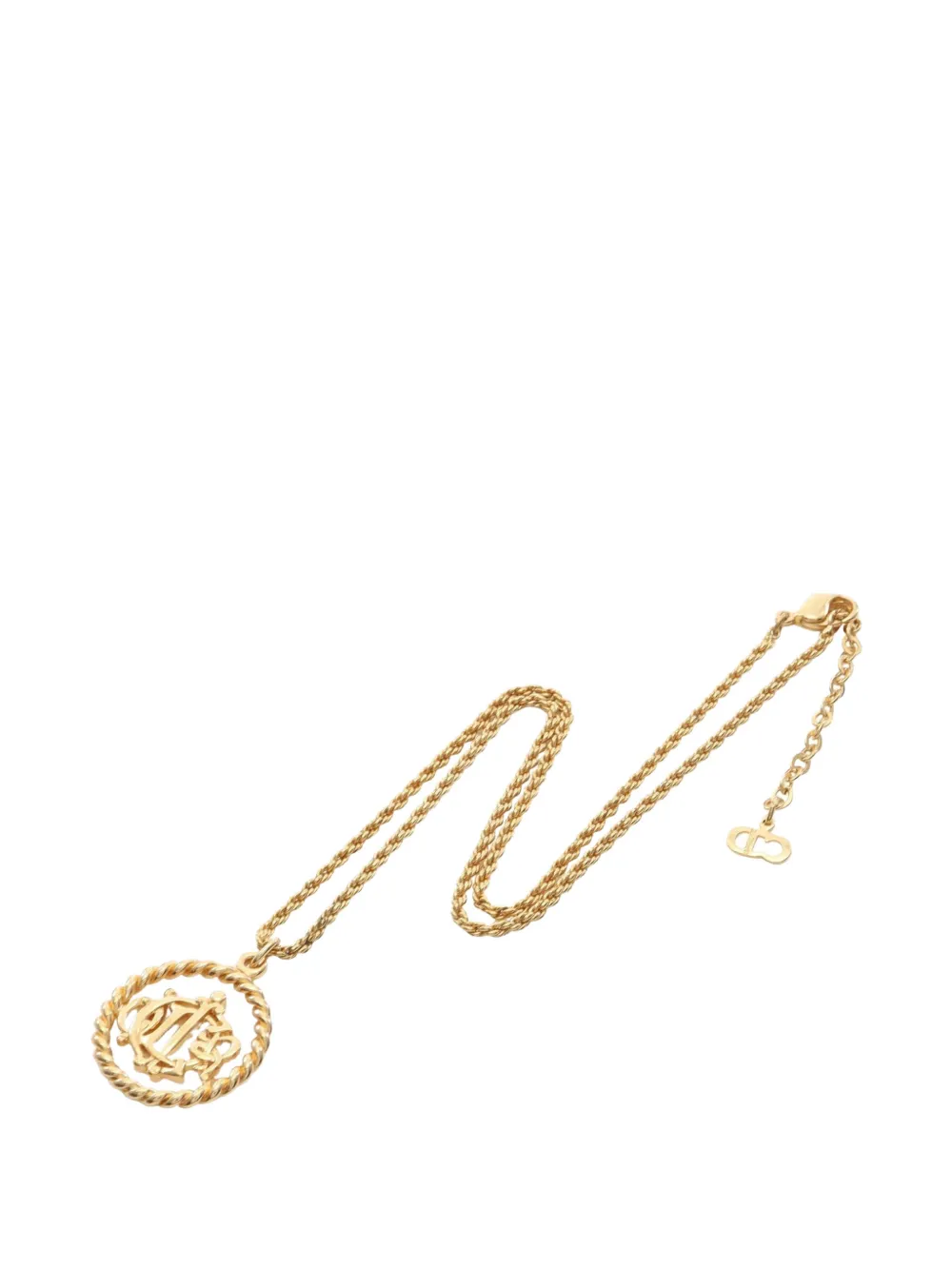 Christian Dior Pre-Owned 2010s logo-detail Circle necklace - Oro
