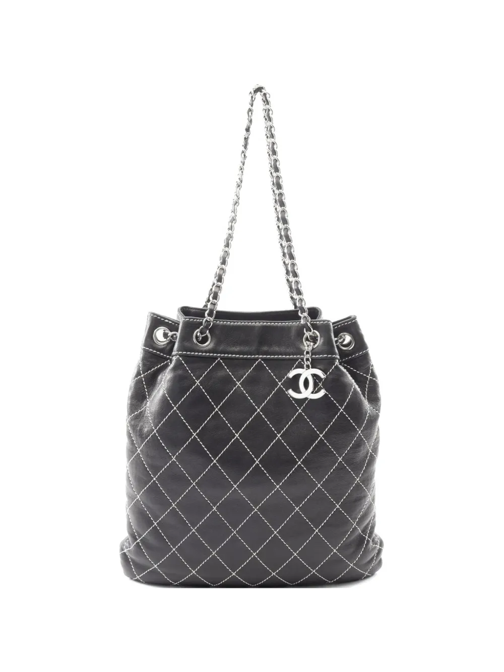 CHANEL Pre-Owned 2005-2006 Wild Stitch bucket bag - Nero