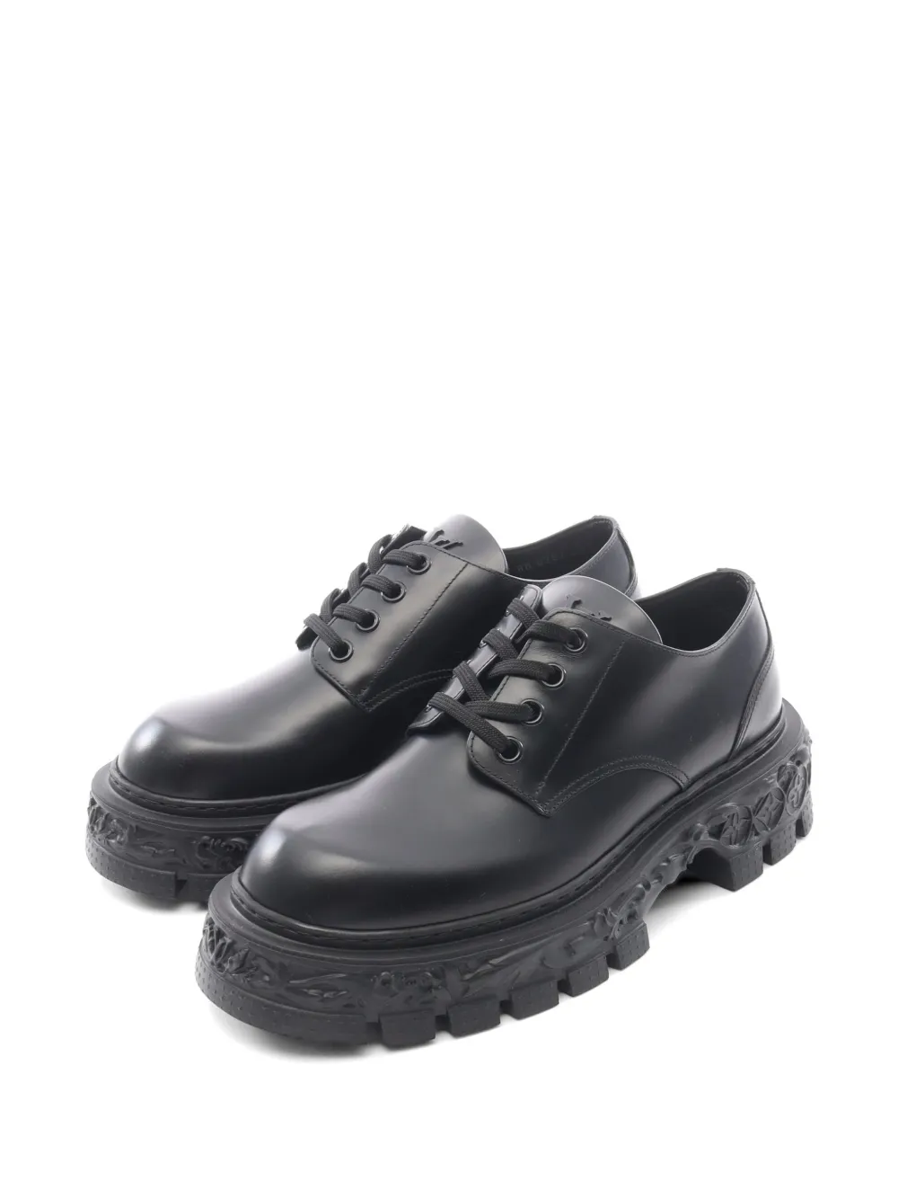 Louis Vuitton Pre-Owned 2022 LV Baroque leather derby shoes - Schwarz