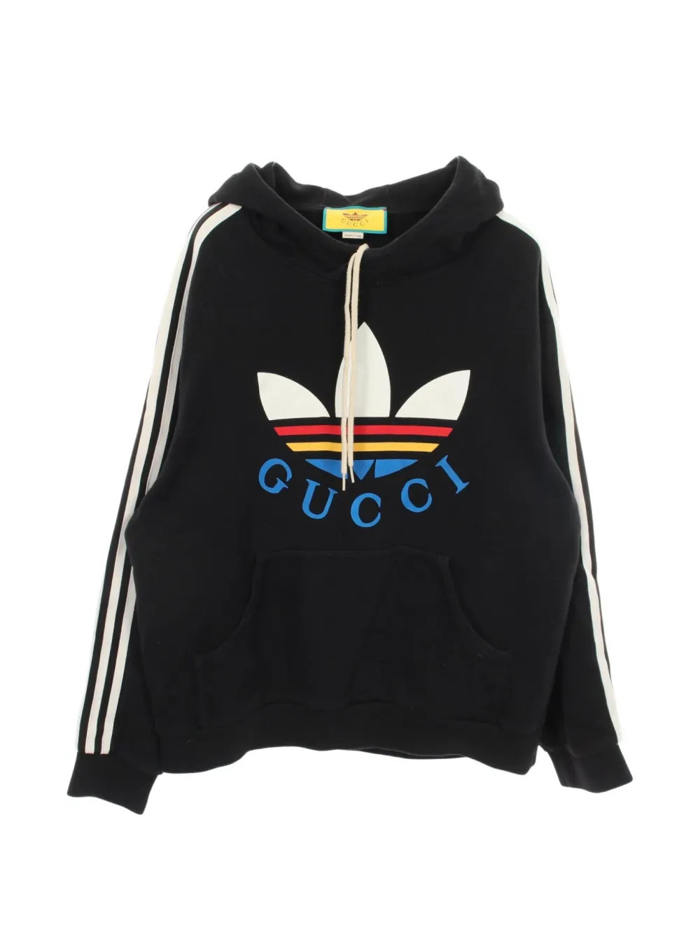 Gucci Pre-Owned x Adidas 2000s Trefoil logo hoodie - Schwarz