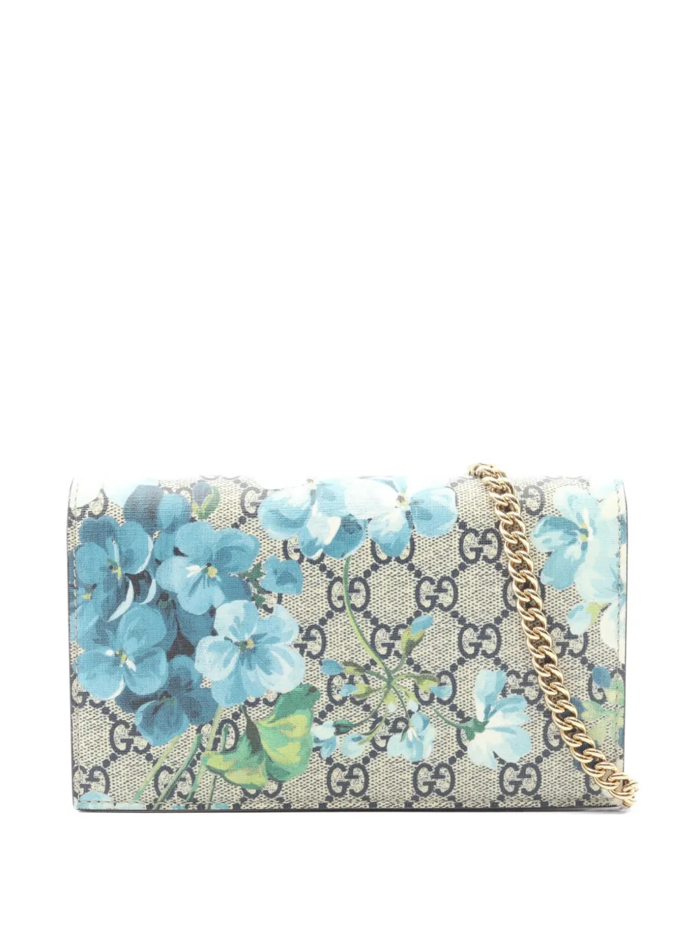 Gucci Pre-Owned 2010s GG Blooms chain shoulder bag - Nude