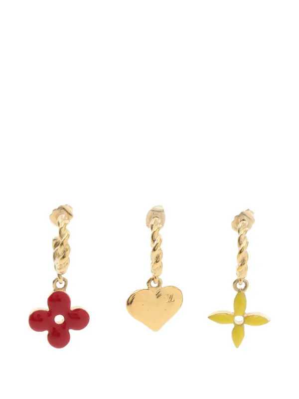 Louis Vuitton Pre-owned 00s Sweet Monogram 3-piece Set Earrings in Multicolour