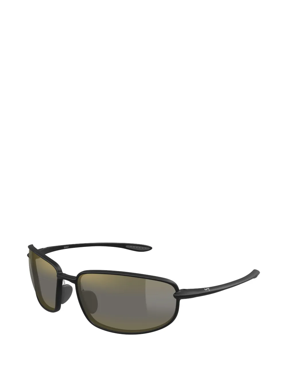 Maui Jim Ho'okipa R Lite zonnebril met rechthoekig montuur Zwart