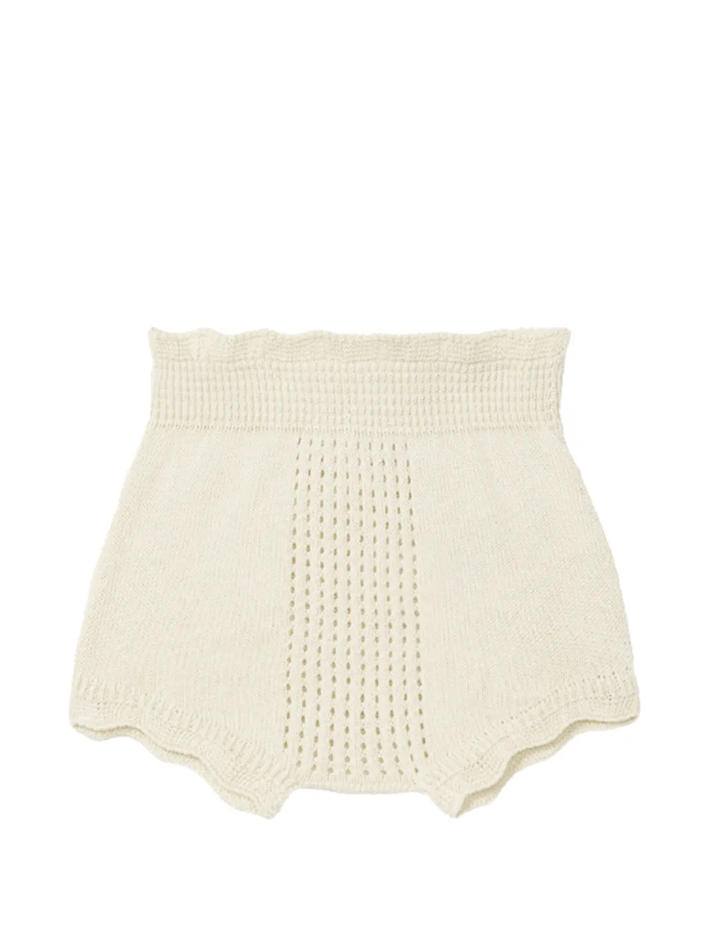 Wedoble pointelle-knit shorts - White