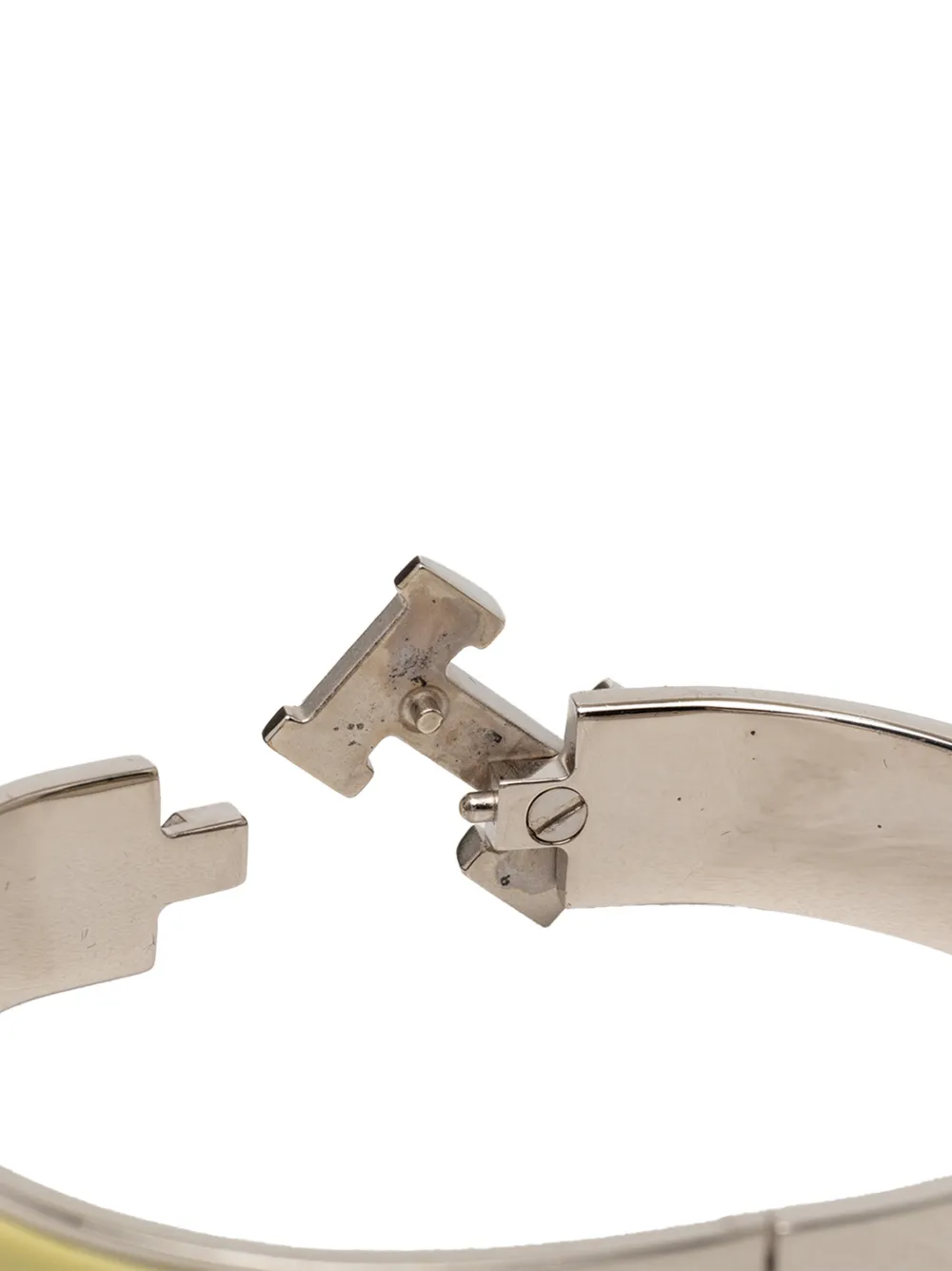 Hermès Pre-owned 1980-2010 Narrow Enamel Clic H Bracelet PM Costume Bracelet in Yellow, view 5