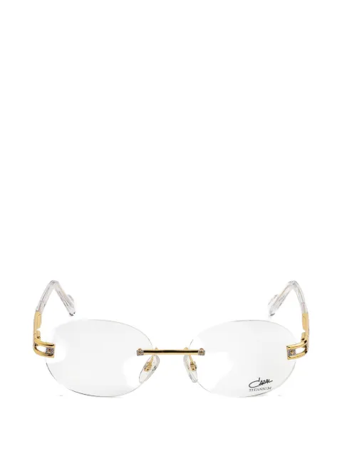 Cazal rimless oval-frame glasses