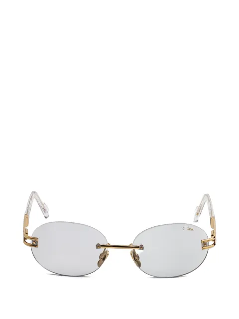 Cazal rimless oval-frame sunglasses