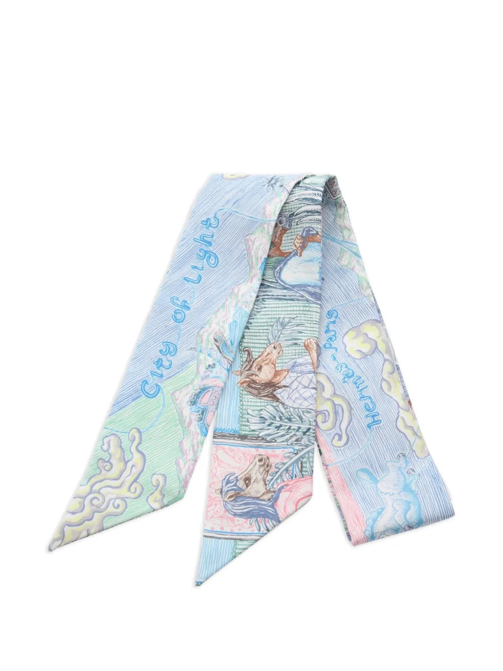 Hermès Pre-Owned Sciarpa 'City of Light' - Blu