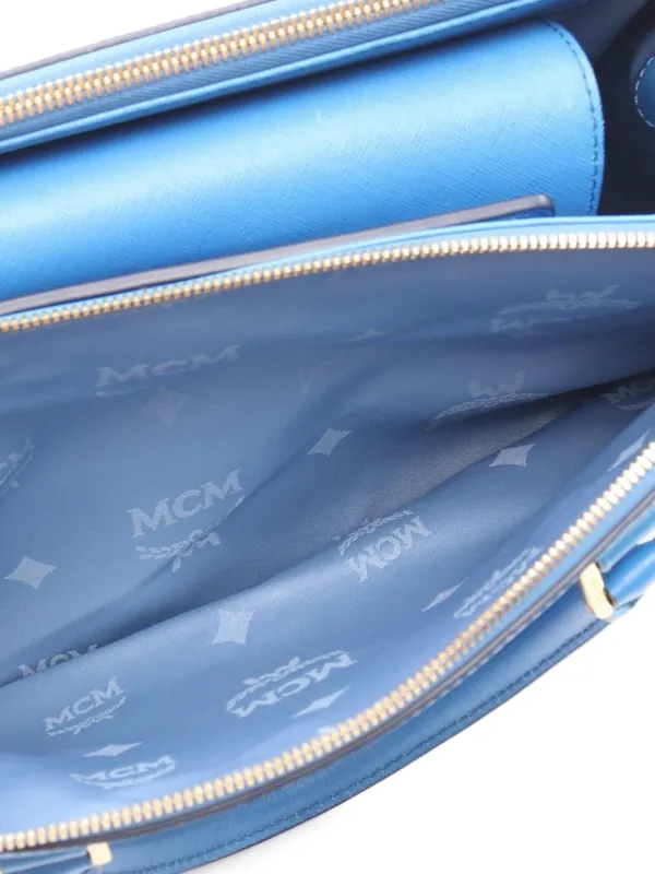MCM Pre-Owned 2000s Nuovo Leather Tote Bag | Blue | FARFETCH