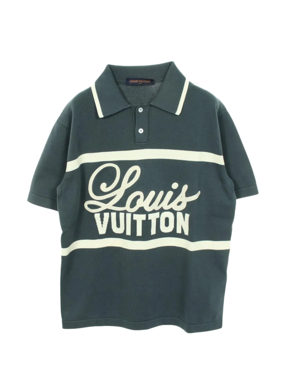 Louis Vuitton Pre-Owned 2020s Gestreiftes Cycling Poloshirt - Grün