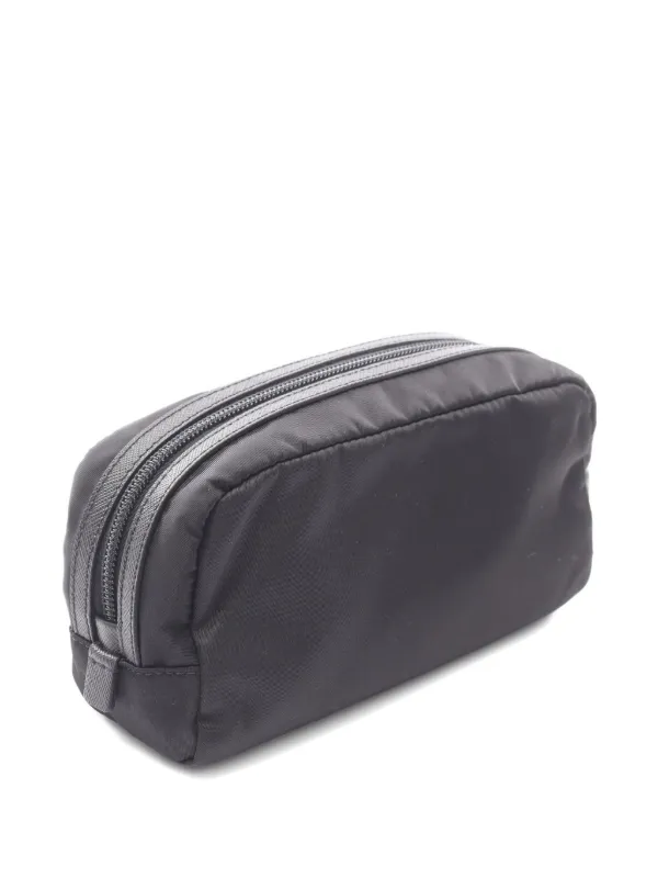 Prada Pre-Owned 2020s レザートラベルポーチ | ブラック | FARFETCH JP