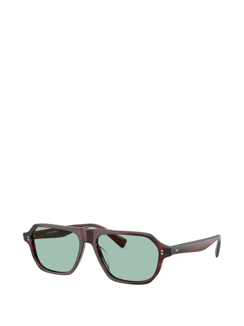 Oliver Peoples Remment zonnebril met geometrisch montuur Bruin
