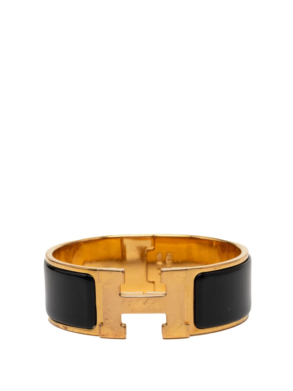 Hermès Pre-Owned 2010-2026 Wide Enamel Clic Clac H Bracelet GM costume bracelet - Nero