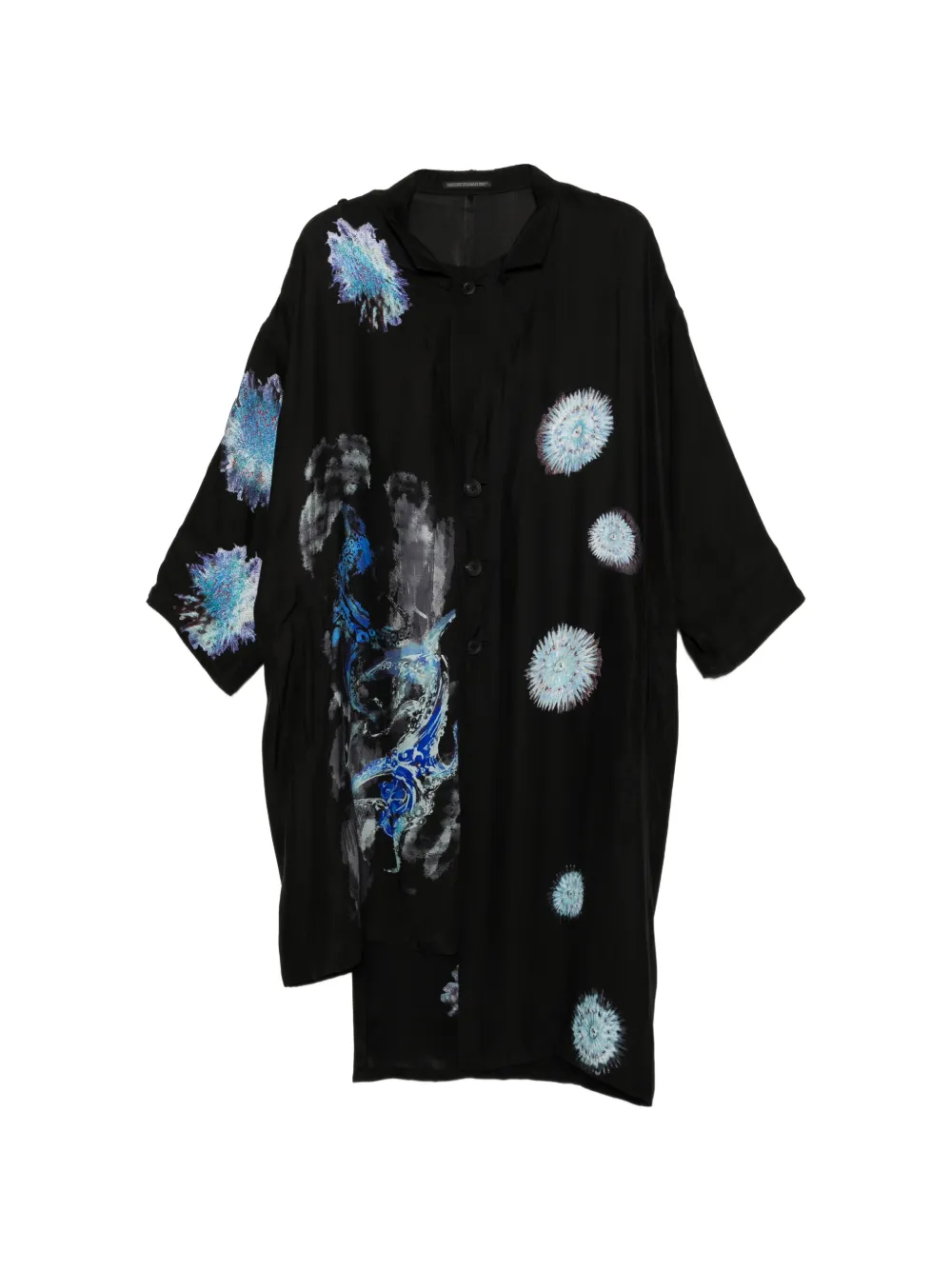 Yohji Yamamoto sea-creature printed jacket - Schwarz