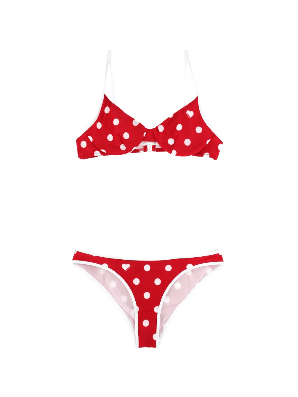 Fiorucci polka-dot bikini - Rosso