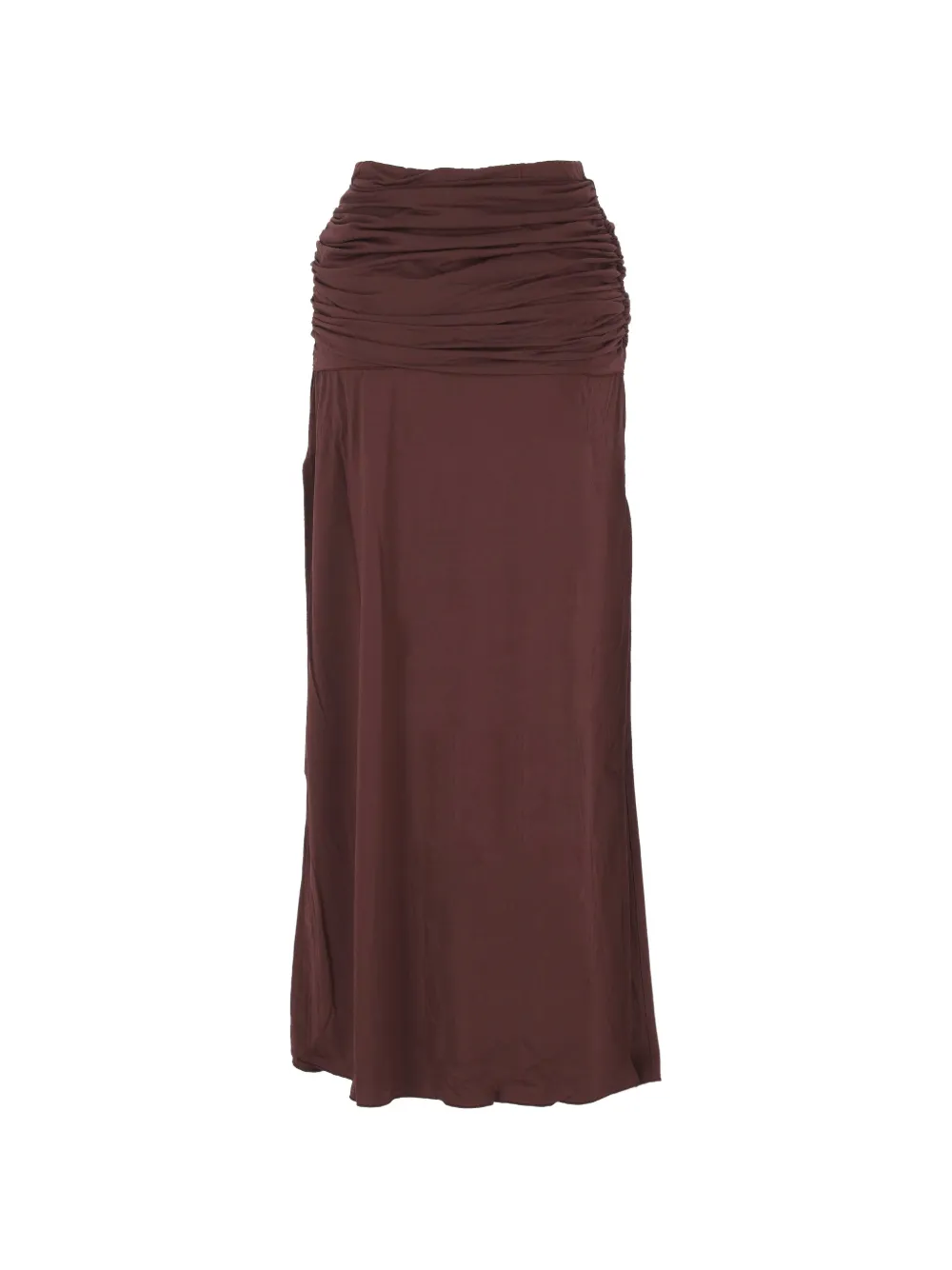 Federica Tosi ruched side-slit skirt - Marrone