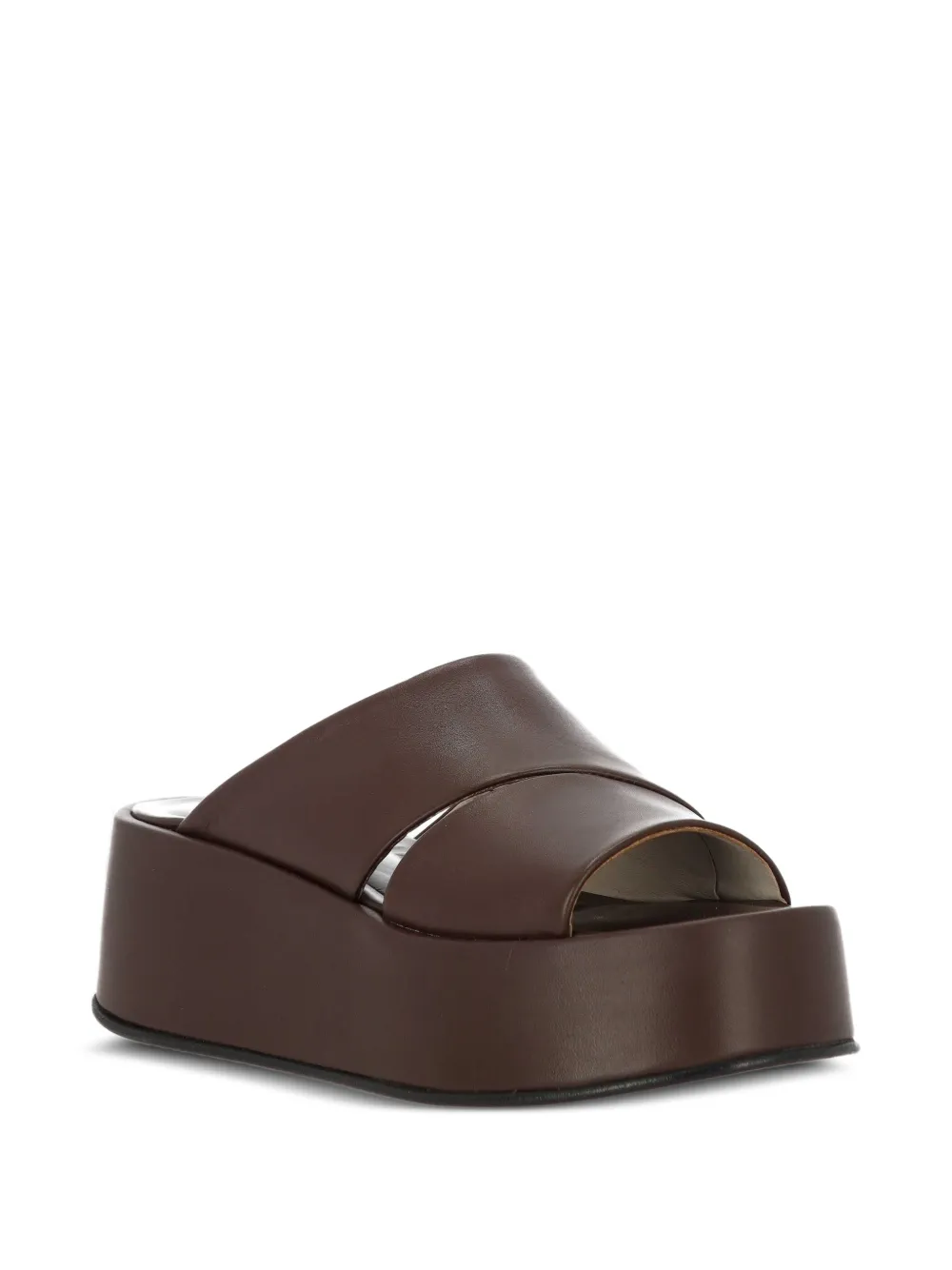 PATRIZIA BONFANTI platform crossover-strap sandals Bruin