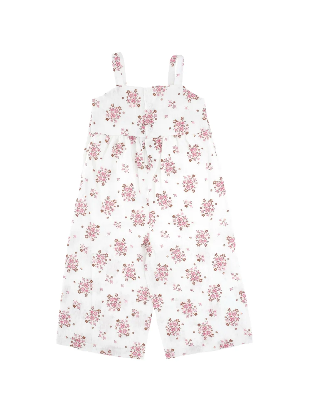 LALALU Jumpsuit met bloemenprint en strikdetail Wit