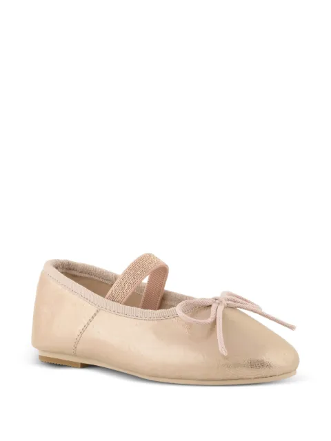 Colors Of California glitter-effect bow-detail ballet flats