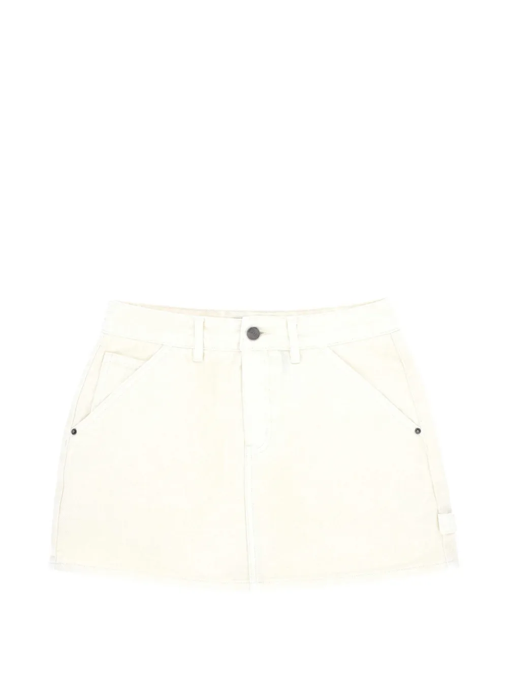 Eleh hammer-loop denim mini skirt