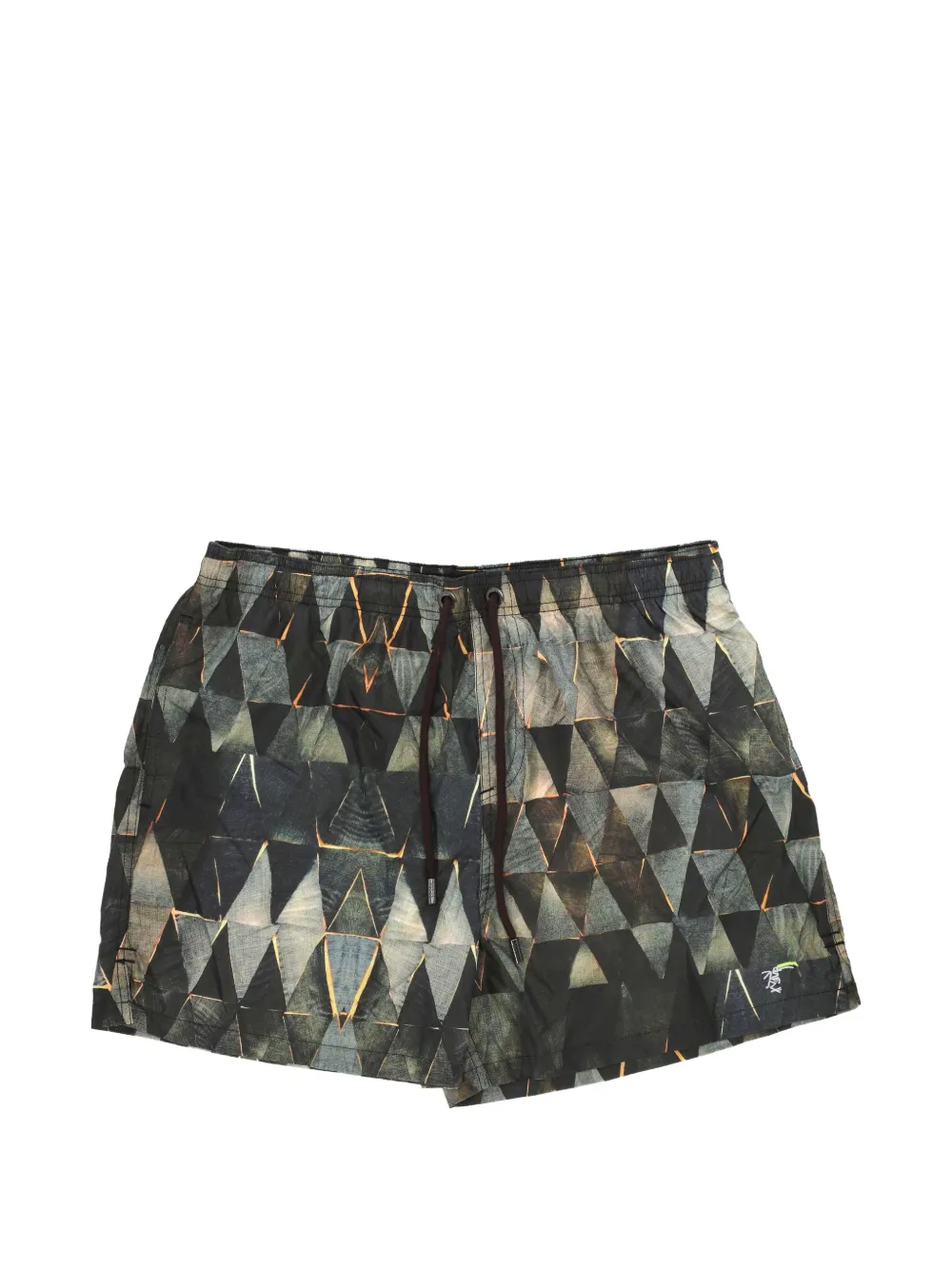TOOCO geometric-print drawstring swim shorts - Grün