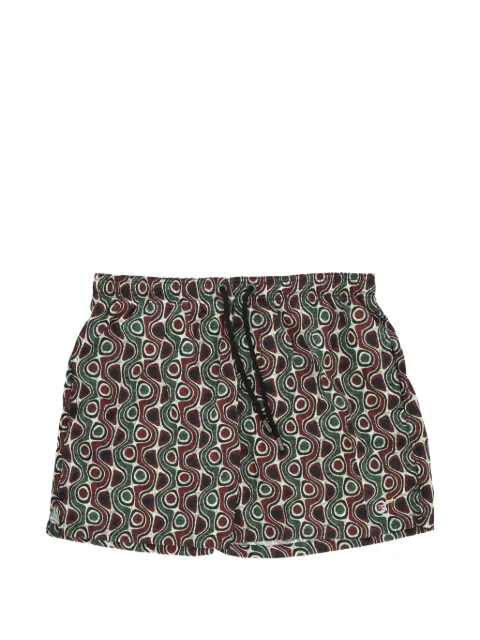 TOOCO abstract-print drawstring swim shorts
