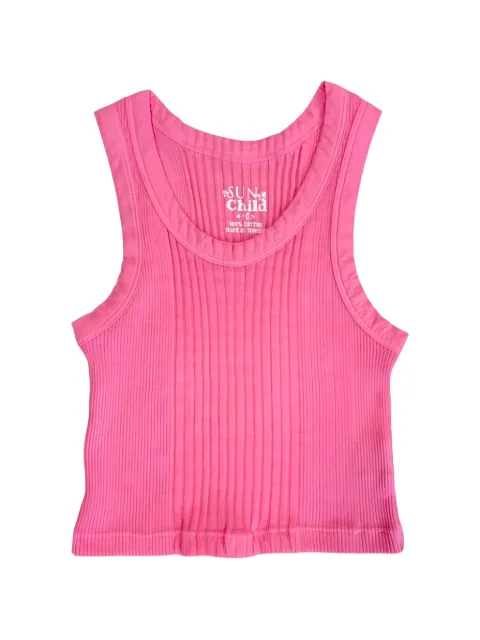 SUN68 KIDS ribbed-knit tank top