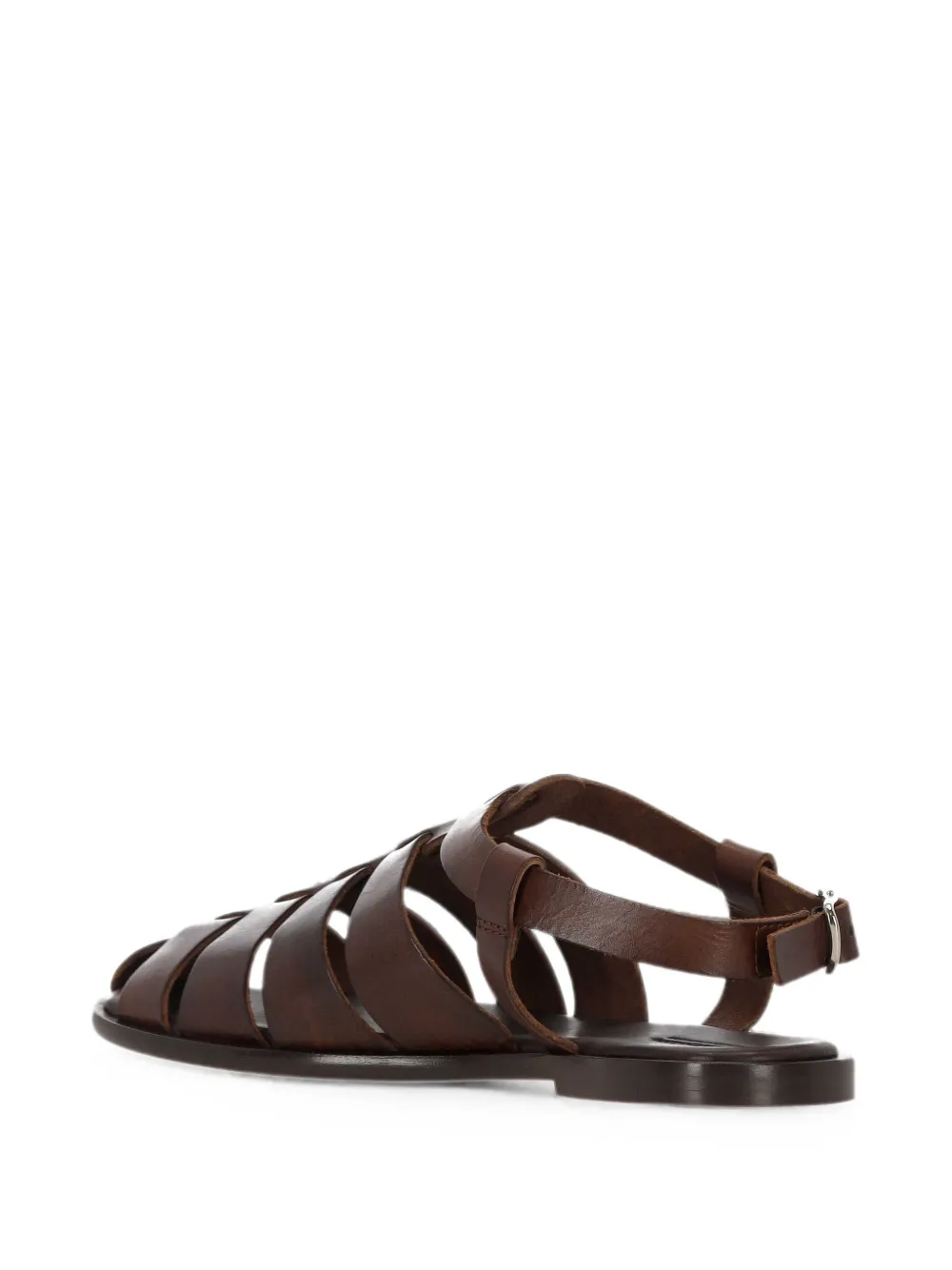 Dragon Diffusion Leather Sandals In Brown
