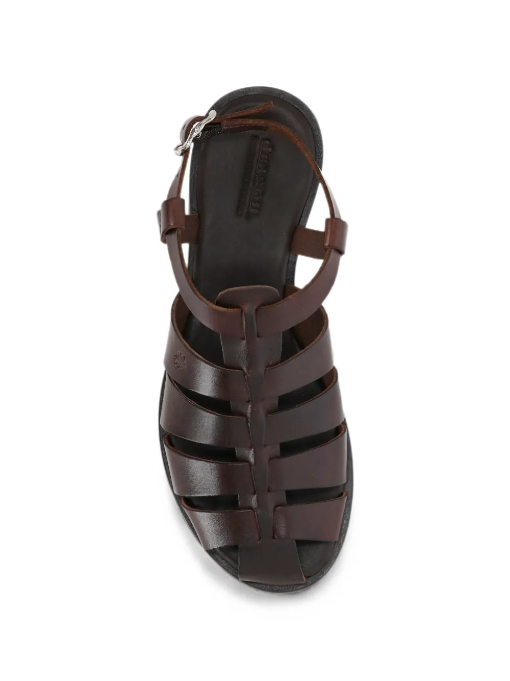 Dragon Diffusion Leather Sandals In Brown