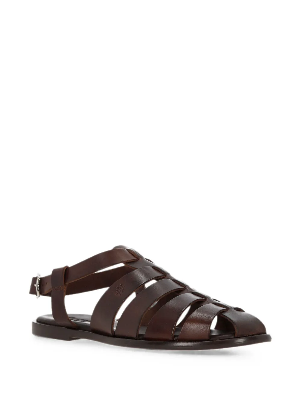 Dragon Diffusion Leather Sandals In Brown