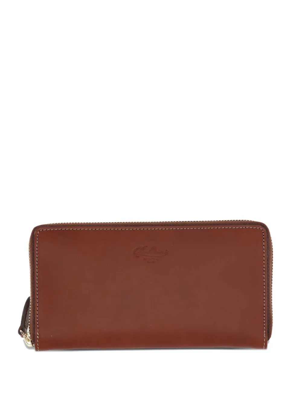 BOLDRINI zip-around leather wallet - Marrone